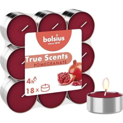 Image of Bolsius Fragrance Tealights Vanilla Pack of 18 Long Burning Time 4 Hours Household Candle Interior Decoration Natural Extracts Includes Vegan Wax No Palm Oil
