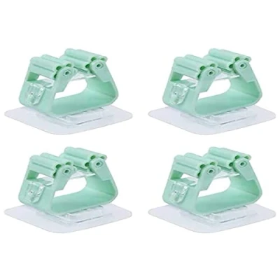 Image of &quot;N/A&quot; Gendako 4 Pieces Wall Mounted Brush Holder Self Adhesive Mop Without Drilling Green for Bathroom Door