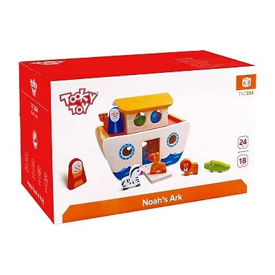 Image of Tooky Toy 921 TKC304 EA Wooden Noah&#039;s Ark (EXP)