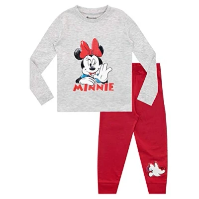 Image of Disney Girls Minnie Mouse Pyjamas Snuggle Fit Red Age 2 to 3 Years