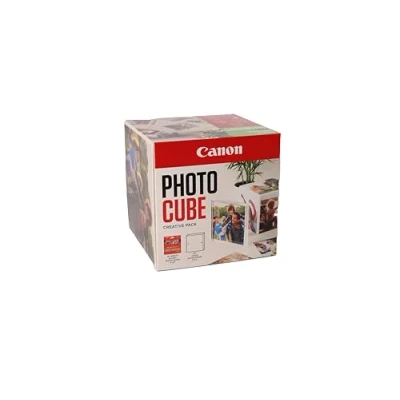 Image of Canon Photo Cube Creative Pack (Pink) PP 201 5x5 Paper Plus Glossy II (40 Sheets) + Frame Compatible with PIXMA Printers