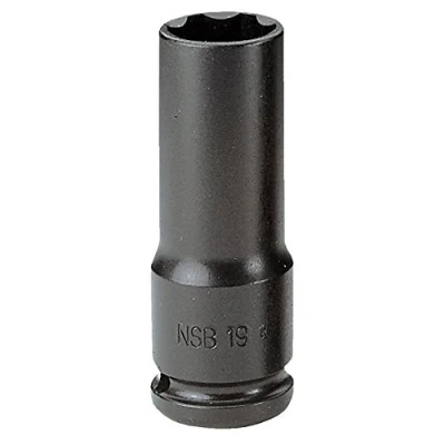 Image of FACOM NSB.19 NSB 1/2&quot; Drive Long Reach Metric Thin Wall 6 point Impact Socket, 19 mm Size