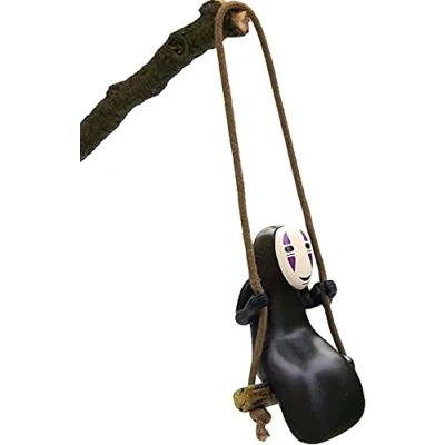 Image of Swinging No Face Man Car Hanging Ornament Cute Anime Accessories for Interior Rearview Mirror Pendant Auto Decoraction Ornaments Crafts Doll