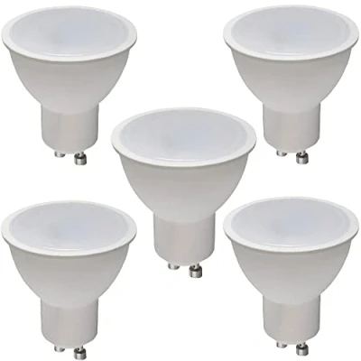 Image of 5X GU10 LED Light Bulbs 7W 470LM Cool White 6500K Track Spotlight Bulb AC 220V 240V Equivalent for 60W Halogen Lamp 120 Beam Angle 5 Packs Non Dimmable