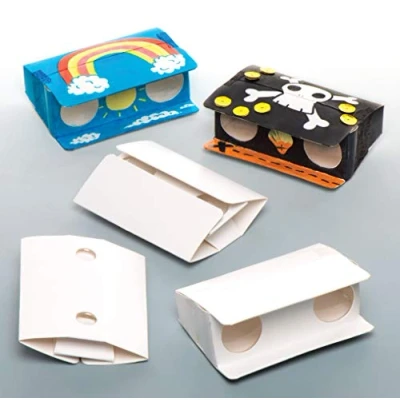 Image of Baker Ross AR417 Design Your Own Binoculars, Blanks for Kids to Paint, Decorate and Personalise Arts Crafts Activities, Assorted, (Pack of 5)