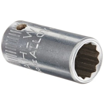 Image of Stahlwille 01530018 40AD High Performance Steel Socket, 1/4 inch Drive, 9/32 Size, 23 mm Length, Pack of 10