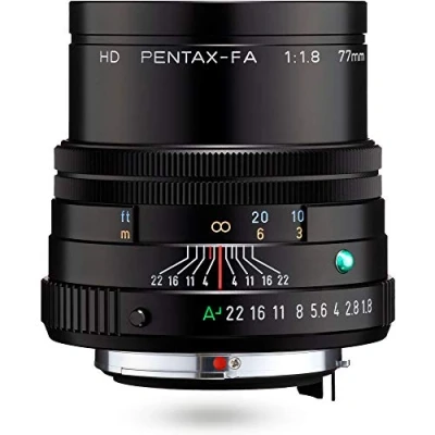 Image of HD Pentax FA 77mmF1.8 Limited Black Medium telephoto prime lens, High performance coating, SP Round diaphragm, Machined aluminum body
