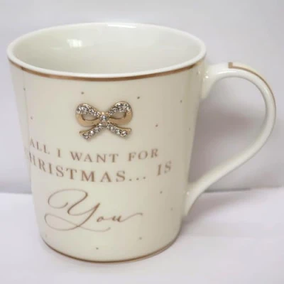 Image of Lesser &amp; Pavey All I Want for Christmas is You Mug White Gift Idea Xmas Themed Mug, UK Design, Hot Drinks, Tea, Coffee Drinkware