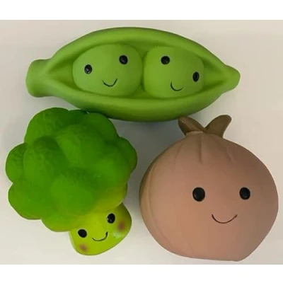 Image of Surrey Feed Latex Dog Toys Variety Pack Vegetables SMALL