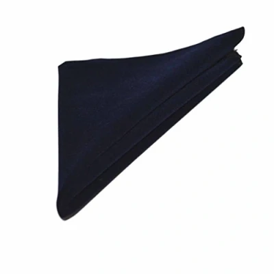 Image of Luxury Navy Blue Velvet Pocket Square, Handkerchief