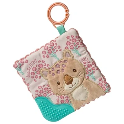 Image of Mary Meyer Crinkle Teether Toy with Baby Paper and Squeaker, 15 x Centimetres, Little But Fierce Leopard