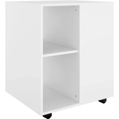 Image of vidaXL Rolling Cabinet White 60x53x72 cm Engineered Wood