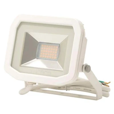 Image of LUCECO Guardian Slimline Non PIR LED Floodlight 38W / 3000LM 5000K Neutral White Outdoor Light, 1m Cable,
