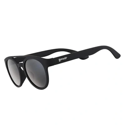 Image of Goodr Professor Size Ones Black Running Sunglasses Lightweight, UV Protection, No Slip Fit