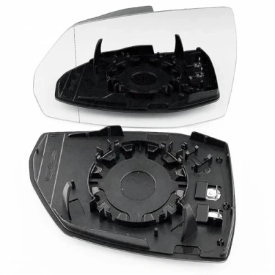 Image of Clip on Heated Base Convex Wing Mirror Glass fits Audi Q5 2017 to 2024 Left Passenger Side