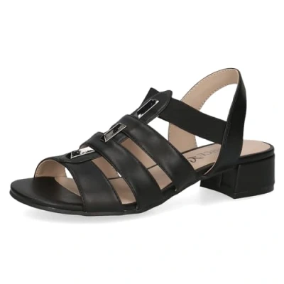 Image of CAPRICE Women&#039; 9 28283 42 Heeled Sandal, Black (Black Nappa), 4.5 UK