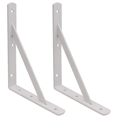 Image of Self Bracket Reinforced Stay 500x330x30x4mm White Pack of 2