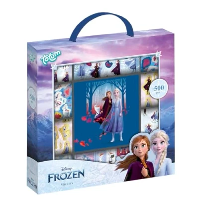 Image of Large Frozen II Sticker Box with Over 1100 Stickers on 12 Rolls Anna &amp; Elsa Motifs Ideal for Scrapbooking and Crafts