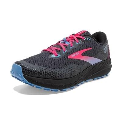 Image of Brooks Women&#039;s Divide 3 Walking Shoe, Ebony/Black/Diva Pink, 4.5 UK