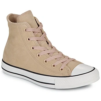 Image of Converse Chuck Taylor ALL STAR Hightop trainers, Women&#039;s, Size: 3.5, Warm quarry/egret/brown Suede