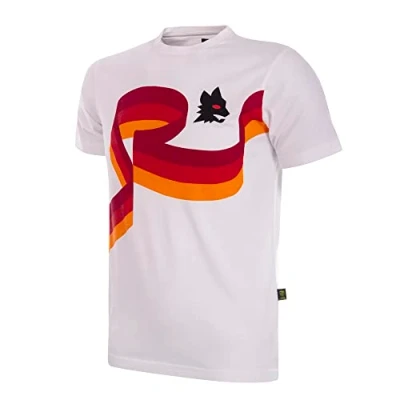Image of AS Roma Copa Unisex Adult T Shirt, White, S