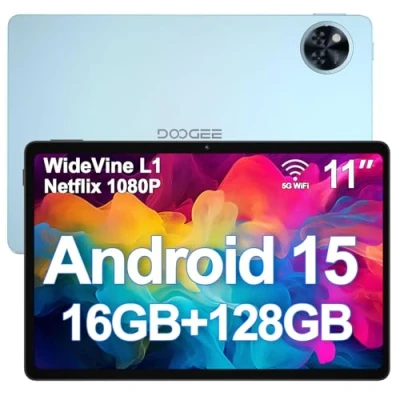 Image of DOOGEE U11 Android 15 Tablet 11 Inch 2025 Newest Tablets 16GB+128GB/2TB, 8580mAh, 90 Hz Octa Core Gaming Tablet, Widevine L1, Netflix 1080P, BT5.0, 5G WiFi,13MP+5MP, GPS, OTG Blue