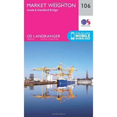 Image of Market Weighton Map Goole &amp; Stamford Bridge Ordnance Survey OS Landranger 106 England Walks Cycling Days Out Maps Adventure
