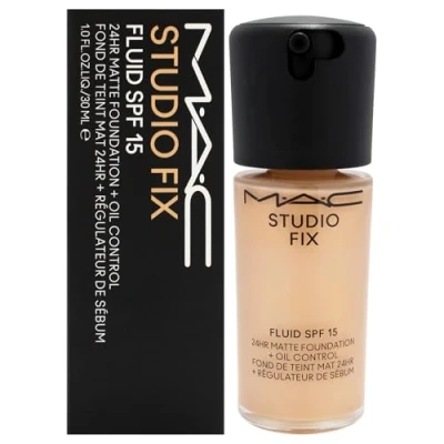 Image of Studio Fix Fluid SPF 15 24Hr Matte Foundation Plus Oil Control NC25 by MAC for Women 1 oz
