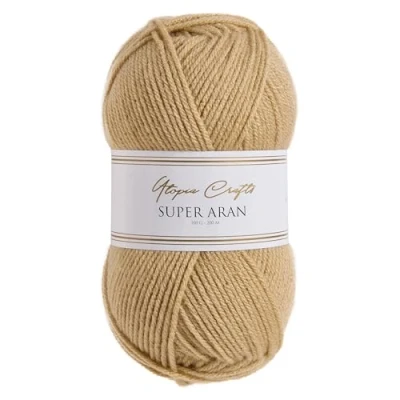Image of Utopia Crafts Super Aran Knitting and Crochet Yarn 100g (Sand)
