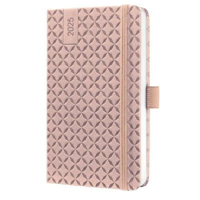 Image of SIGEL J5130 Jolie Weekly Planner 2025, hardcover, 9,5 x 15 cm, 174 Pages, Rose