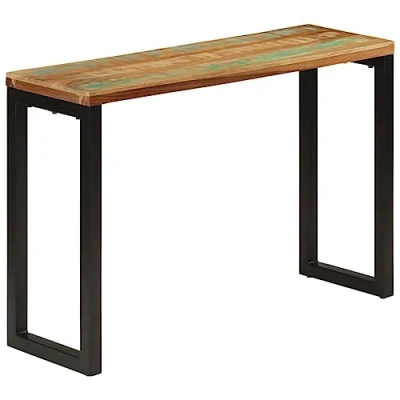 Image of vidaXL Console Table Reclaimed Wood Hallway/Sofa Desk Industrial Multicolour 110x35x75cm Living Room Entryway