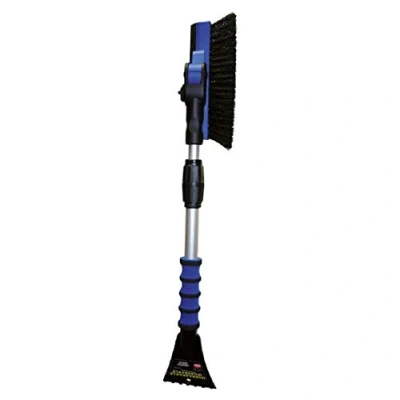 Image of Petex 4602 46020000 Snow Brush/Ice Scraper with Rubber Lip 90 Swivelling Telescopic Handle Bar