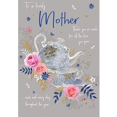 Image of Piccadilly Greetings Traditional Mother&#039;s Day Card Mother 9 x 6 inches