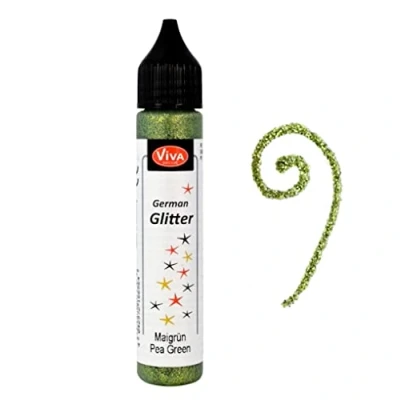 Image of Viva Decor German Glitter, Synthetic Material, Green, 12 x 2.1 cm
