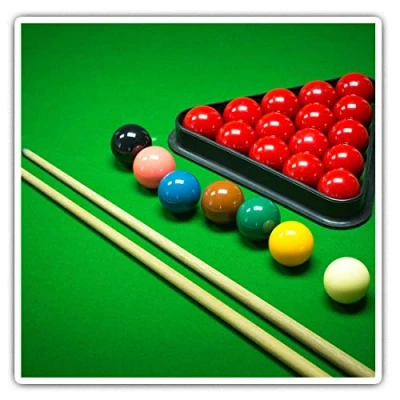 Image of Square Stickers (Set of 2) 7.5cm Snooker Game Balls Pool Billiards Laptop Tablet Luggage Scrapbook #16452