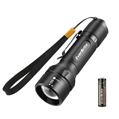 Image of EverBrite Small Torch LED, Aluminum LED Flashlight 3 Modes, 150LM Adjustable Focus Pocket Camping, Gifts for Family, Friends, Kids