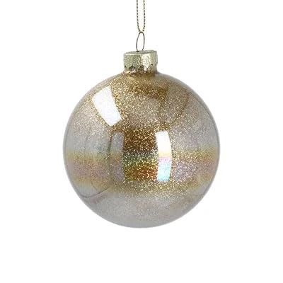 Image of Gisela Graham Gold Lustre Glass Bauble