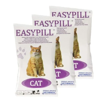 Image of Easypill Cat Putty 4 X 10 Gram Individually Wrapped Pill Pockets For Cats. 3 Packs.