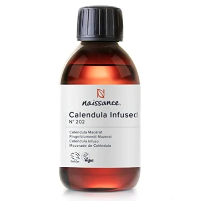 Image of Naissance Calendula Infused Oil (No. 202) 225ml for Skin, Hands, Feet, Nails, Hair