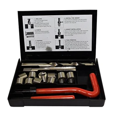 Image of 1/2&quot; x 13 UNC Imperial Tap Repair Cutter Kit Helicoil Damaged Threads 14pc