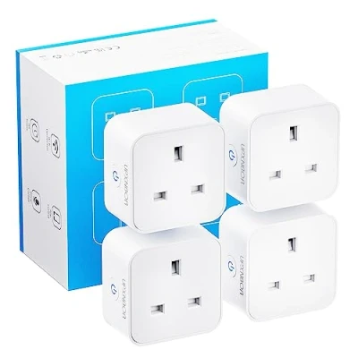 Image of UPXNBOR Smart Plug, Wi Fi Outlet Compatible with Alexa, Google Home, Wireless Socket Energy Monitoring, Timer &amp; APP Remote Control No Hub Required (4 Pack)