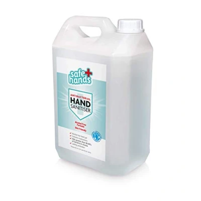 Image of Safe Hands Hand Sanitiser Gel Alcohol Free Antibacterial &amp; Antiviral Non Sanitizer Kills &gt;99.99% of Bacteria Viruses Fully Certified 5 litre