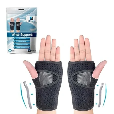 Image of Hotcakes Advance wrist splint for carpal tunnel syndrome, arthritis and tendonitis Breathable hand brace provides support joint pain (Cotton, Pair)