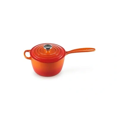 Image of Le Creuset Signature Volcanic Cast Iron 18cm Saucepan