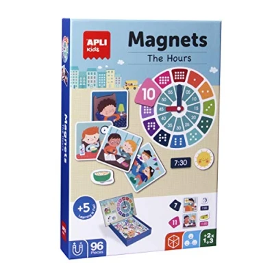 Image of APLI Kids 18573 Aprendo las horas Magnetic Game, Set, Multicoloured, único