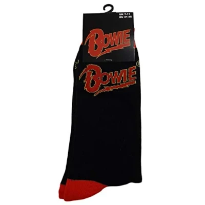 Image of David Bowie &#039;Logo&#039; (Black) Socks (One Size = UK 7 11)