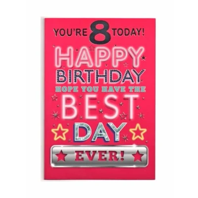 Image of Birthday Card Eight (8) 8th Year Old Boy