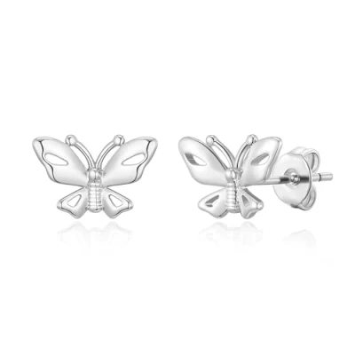 Image of Philip Jones Silver Plated Butterfly Stud Earrings