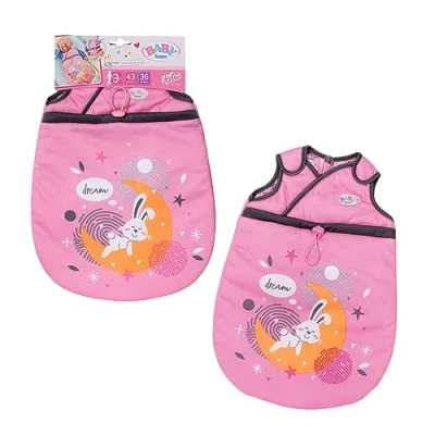 Image of Baby Born Sleeping Bag Cuddly dolls. Fits dolls up to 43cm Suitable for children aged 3+ years 832479, Pink