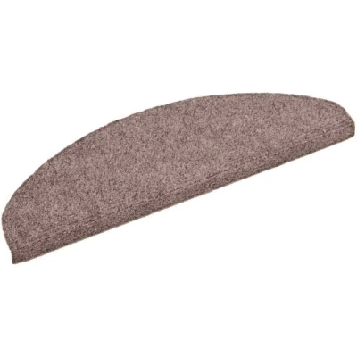 Image of vidaXL Self adhesive Stair Mats 5 pcs Brown 65x21x4 cm Needle Punch